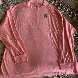 VS pink mock neck pink top